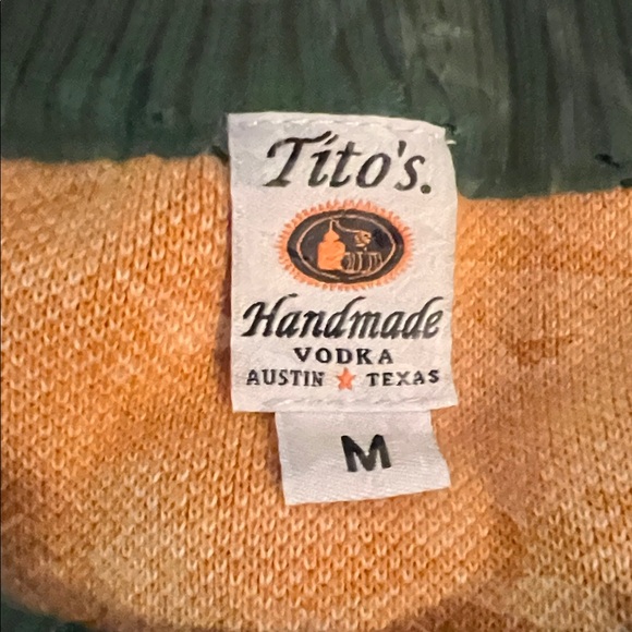 Tito's Green and Orange Geometric Crewneck Sweater for Men - Picture 2 of 4